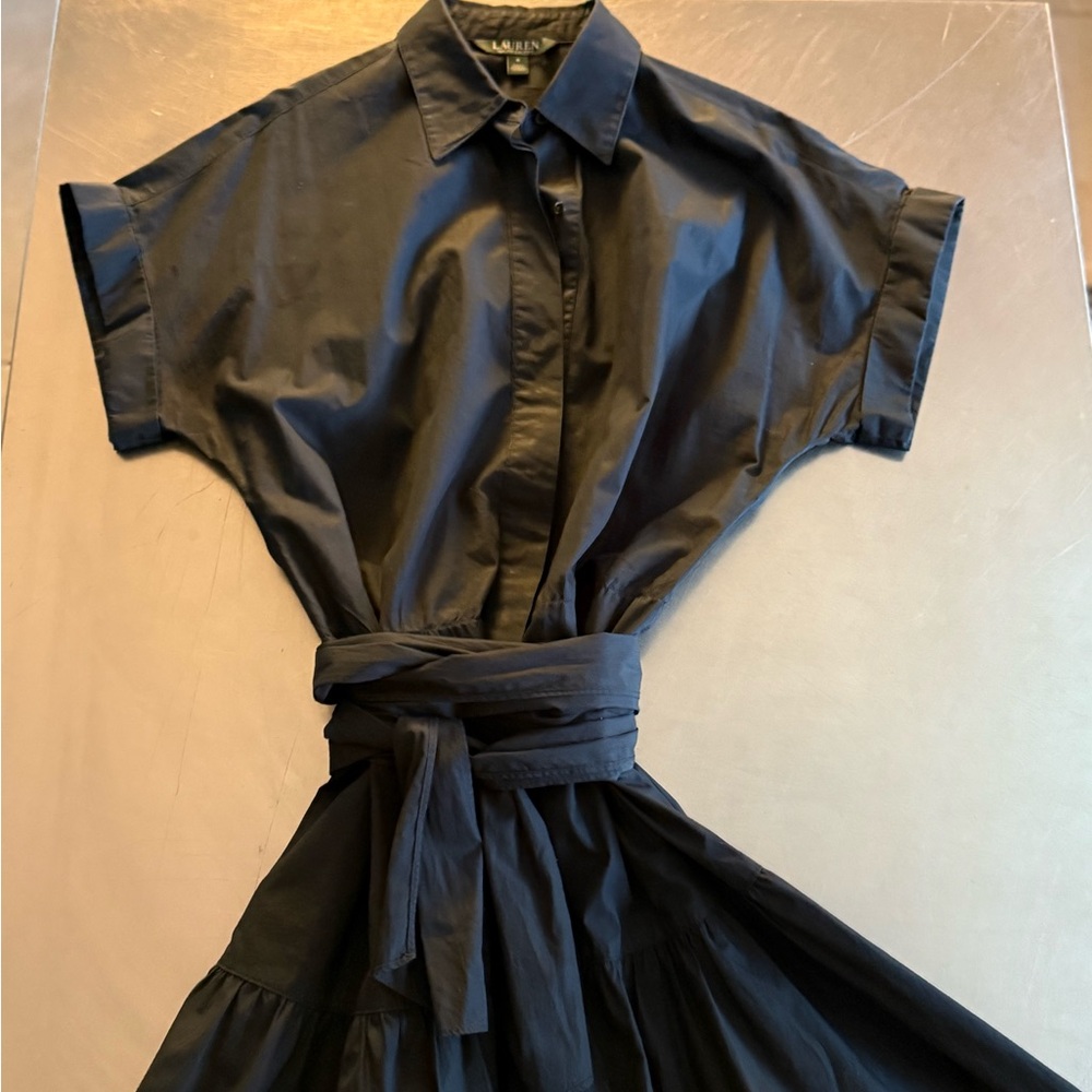 Ralph Lauren Black Midi Shirt Dress